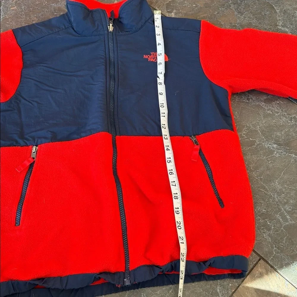 THE NORTH FACE Denali Fleece Full Zip Jacket Red/Blue Youth XL Vintage